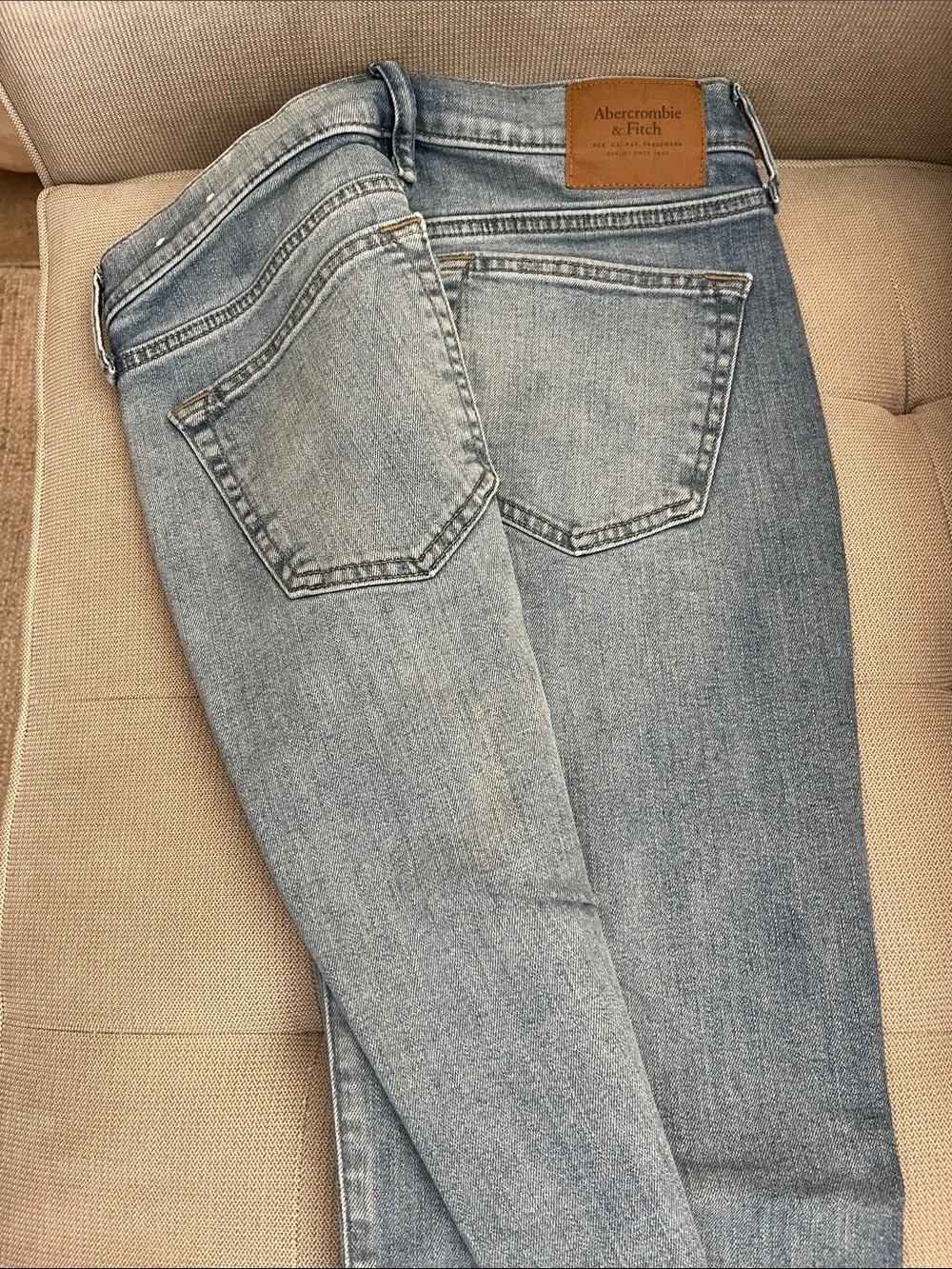 Abercrombie & Fitch Light Wash Slim Straight Jeans